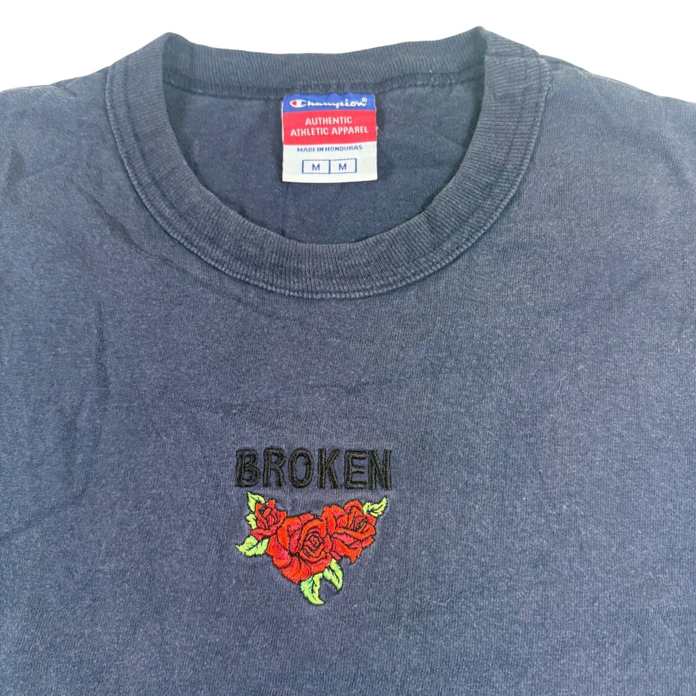 Champion Authentic Athletic Apparel Broken Rose Embroidered T-Shirt